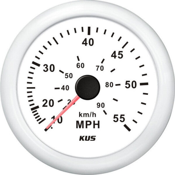 White Analogue Speedo Meter