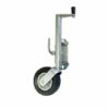 Heavy Duty Jockey Wheel with Wide Rubber Wheel and Sturdy Bracket