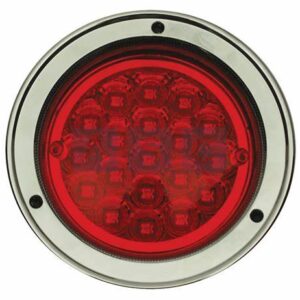 LED round red trailer lamp 10-30V for towing and marine use. Durable and energy-efficient lighting.